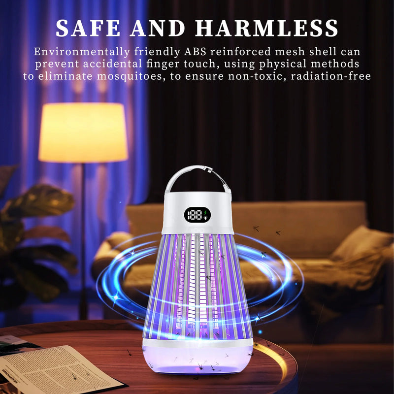 USB Mosquito Killler Lamp Mosquito Repellent Rechargeable Insect Trap Mute Portable Fly Trap Camping Light for Home Bedroom